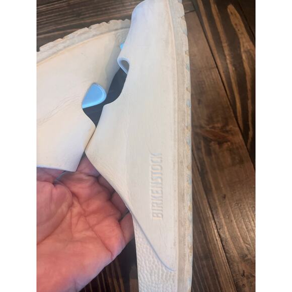 Birkenstock Eva Foam Sandal Slides Women 9 White Neutral Comfy Preppy Lounge - Picture 6 of 10